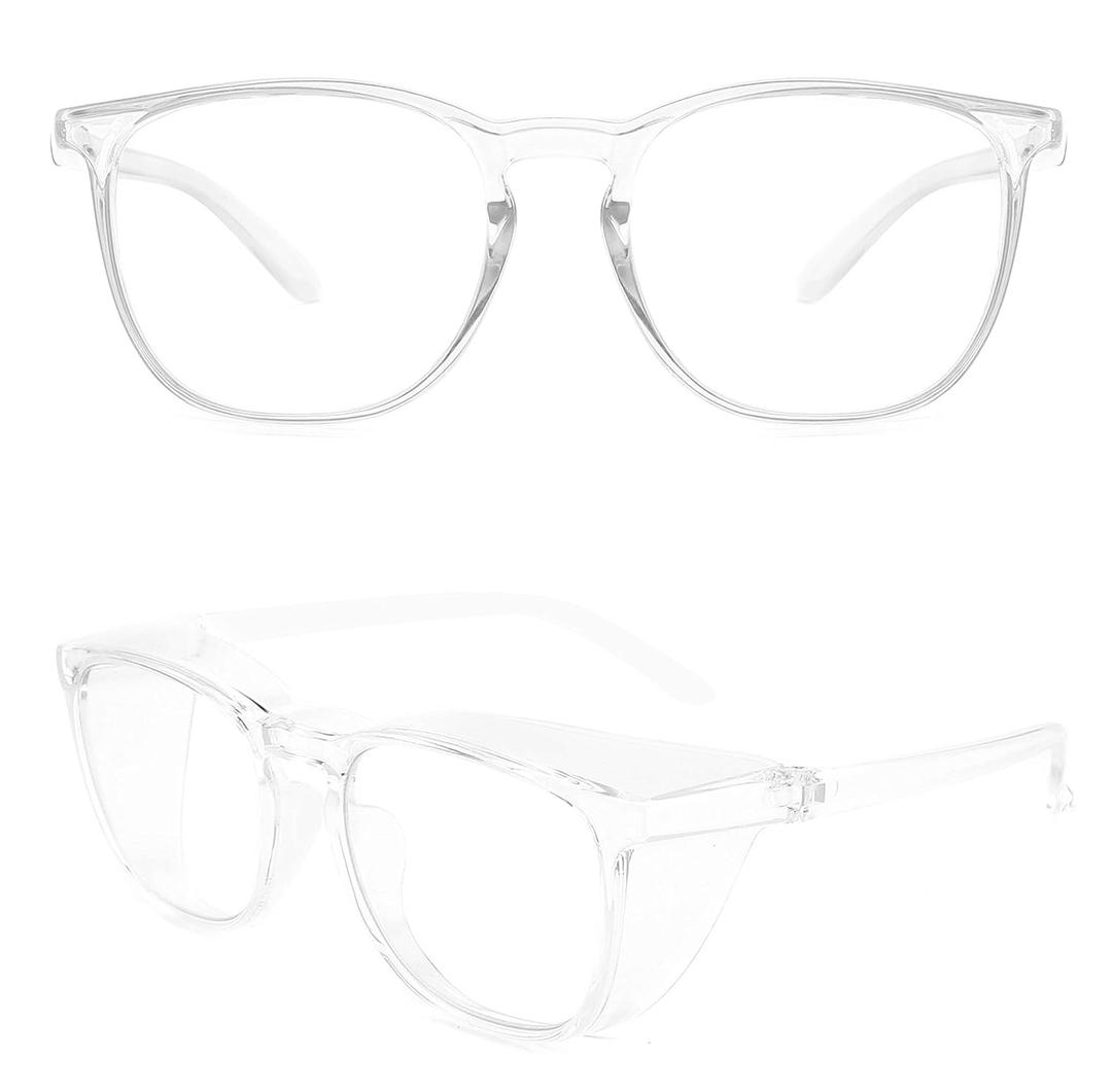 Alsenor Safety Glasses Anti Fog Goggles Protective Eyewear Blue Light Blocking Anti Dust UV Protection Glasses For Men Women (Transparent) (Clear)