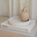 Decorative Concrete Tray -  Stylish Home Decoration for Your Living or Dining Room & as a Housewarming Gift, White