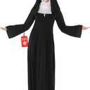 fun shack Nun Costume Woman, Nun Outfit, Womens Nun Costume, Womens Halloween Costumes, Women Halloween Costume (X-Large, Black)