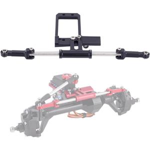 Aluminium BTA Servo Mount and Steering Link Linkage for 1/10 RC Crawler Vanquish Phoenix VS4-10 F10 Portal Axle Upgrade (Black)
