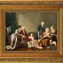 24x36 Vintage Gold Wood Canvas Frame for Rococo Abstract Paintings