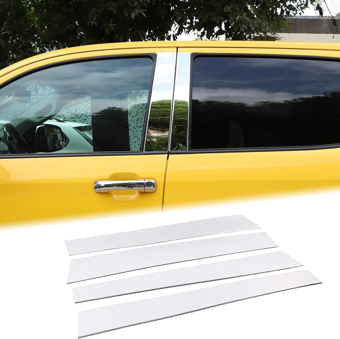Aunginsy Door Window Center Pillar Post Trim Cover Compatible with Toyota Tundra 2007-2021 & Sequoia 2008-2020, Car Outer Side Door Window C Pillar Panel Molding Decorative Cover Exterior Accessories
