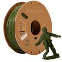 Polymaker Matte PLA Filament, 3D Printer PLA Filament 1.75mm 1kg - PolyTerra 3D Printing PLA Filament, Army Dark Green