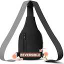 VOROLO Large Sling BagCrossbody Waist Pack Sling Bag Women Sling Chest Bag with Ajustable Strap Small Trendy Sling Crossbody Bag Black 03