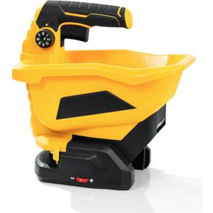 Danero Handheld Power Spreader Compatible with Dewalt 20V Battery(Tool Only), Cordless Seed Spreader Year-Round, Electric Lawn Spreaders for Grass Seed, Fertilizer, Salt, Ice Melt, Feed (Yellow)