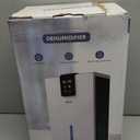 Dehumidifier, Dehumidifiers for Home, 98 OZ Water Tank, (1000 sq.ft) Quiet Dehumidifier for Basement Bathroom Bedroom with Humidity Display, Auto Shut Off, Relaxing 7 Color Ambient Light(White)