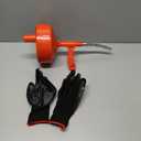 DrainX Plumbing Snake Drain Auger | 25-Ft Drain Cleaning Cable Plumbers Auger with Work Gloves and Storage Bag Included!