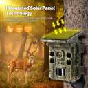 Solar Trail Camera 2.7K 32MP- WiFi Bluetooth Game Camera 130Wide-Angle, Trail Cam with Night Vision Motion Activated 0.2s Trigger Waterproof IP66 Wildlife Cam
