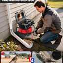 Sewer Camera Self Leveling 165ft with Meter Counter, 9" IPS Monitor 1080P HD Drain Cameras, 5100mAh Battery Pipe Plumbing Camera Snake with Light, Waterproof Sewer Inspection Scope DVR 32GB