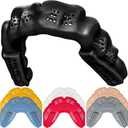 Bulletproof: Worlds Thinnest Most Breathable Mouthguard is 3X Stronger! Football MMA Hockey Rugby Basketball BJJ Lacrosse Boxing Sports Mouth Guard Grinding Teeth. Men Women Adult Youth Kids Braces (Lava Black)