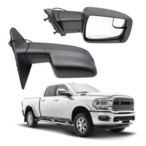 SecosAutoparts Passenger Right Side Mirror Compatible with 2019-2024 Ram 1500, Power Heated Glass, Manual Folding, Black Textured, 5-Pin Connector, Replaces 68276498AH CH1321471