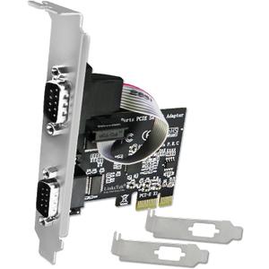 2-Port PCI Express RS-232 DB9 Serial Port Card for Windows XP, Vista,7, 8.x, 10, 11 32/64bit and Linux PCs, PCIE RS232 Card, PCIE Serial DB9 Port Card (PCIE-SE2)