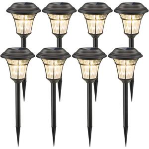 MAGGIFT 8 Pack Solar Pathway Lights Outdoor Solar Garden Lights for Patio, Yard, Driveway