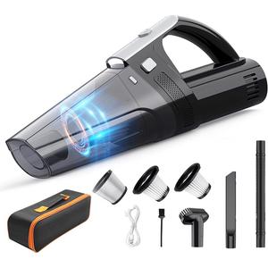 Handheld Vacuum Cordless Car Vacuum 14000PA Brushless Rechargeable Car Hand Held Vacuum Cleaner for Car, Home, Office Cleaning and Pet Hair 6000Amh with Storage Bag (Black)
