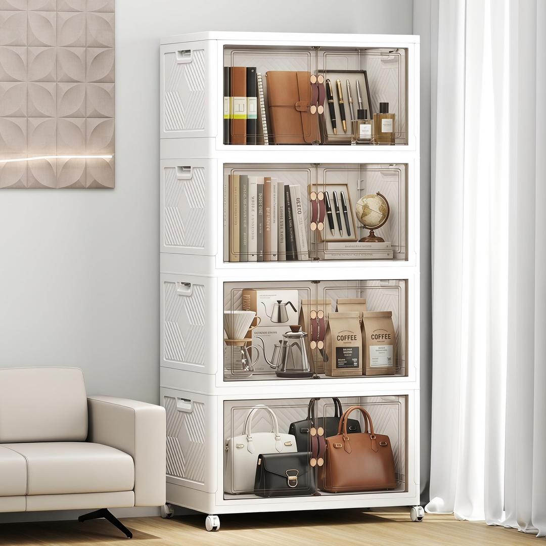 UAMFURI Stackable Storage Bins with Lids, 330QT Lockable Storage Cabinet