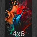 upsimples 4x6 Picture Frame, Wall Gallery Photo Frames with Engineered Wood, Black 1 Pack
