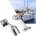 1 Pack Heavy Dudy 60 Degree Marine Boat Yacht High Leg Hand Rail End Stanchion,316 Stainless Steel Boats Accessoriesfor Pipe 7/8 Inch(22mm) or 1 Inch(25mm)