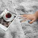 Deerhoo Large Shag Area Rugs 6 x 9 for Living Room Bedroom, Light Grey