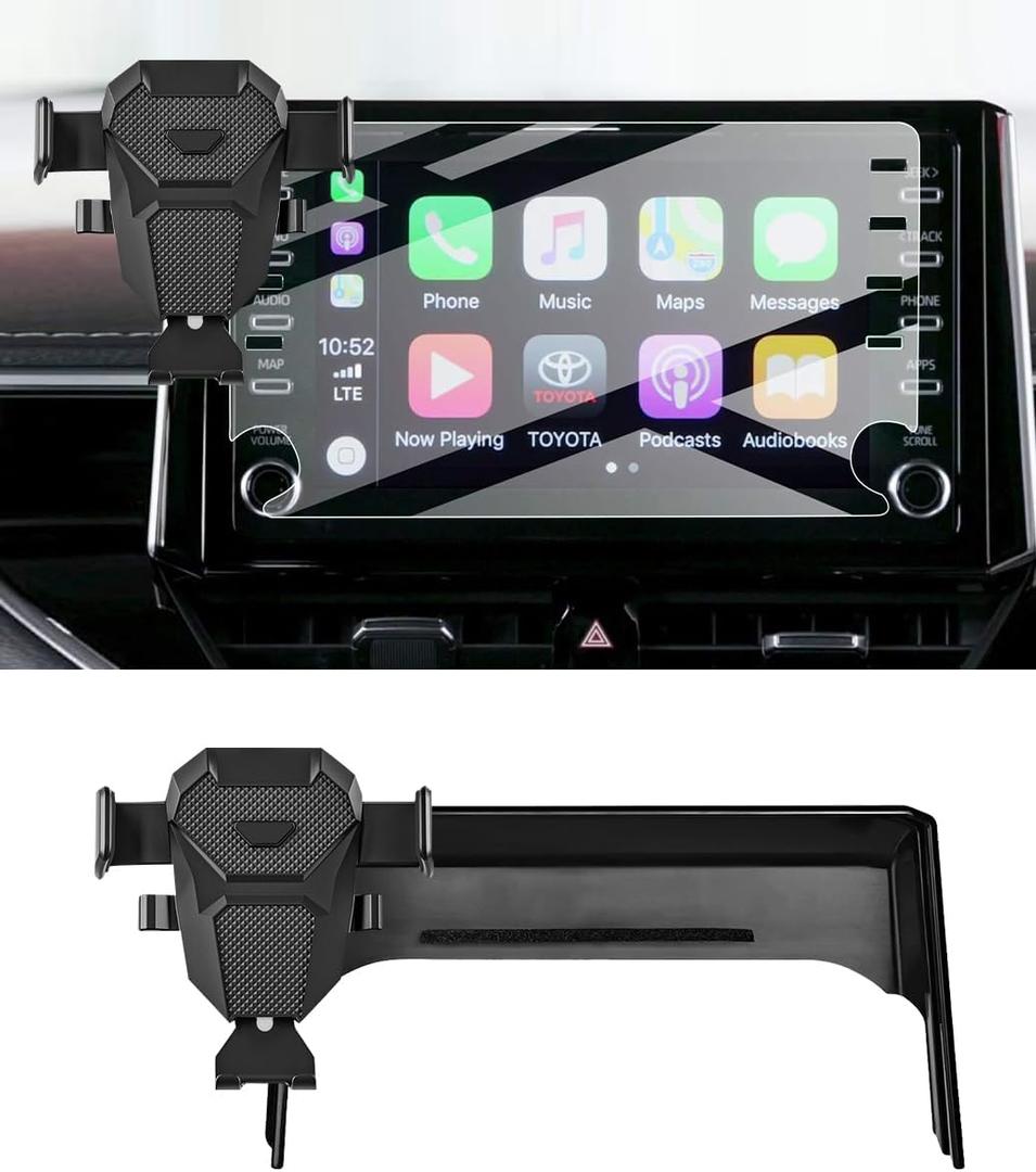 Car Phone Holder for Toyota Corolla/Corolla Cross Accessories 2019 2020 2021 2022 2023 2024 2025 Dash Mount Cell Phone Holder for Metal Ball Adapter Fit for Most Smartphones(8inch Screen Only)