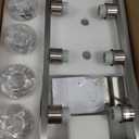 8 Light Bathroom Vanity Light Brushed Nickel Bathroom Light Fixtures 8-Light Vanity Lights for Bathrrom Lights Fixtures Over Mirror Large Wall Sconce with Clear Glass Shade
