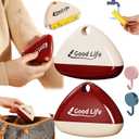 Portable Lint Roller ReusableGood Life Lint RollerWashable Lint Roller Pet Hair Remover, Sticky Triangular Lint Remover for Clothes, Furniture, Dog & Cat Hair (2Pcs)