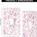 Vintage Pink Flower Single Toggle Light Switch Plates And Outlet Covers Decorative Electrical Wall Plate Receptacle Switchplate Decorate Plug Cover For Bathroom Bedroom Kitchen 4.5 * 2.76 Inch