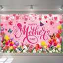 Happy Mothers Day Banner Large 70x43 Inch Mothers Day Party Decorations Indoor Outdoor Decor