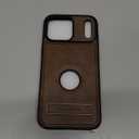 Casus Designed for iPhone 17 Pro Max Case with MagSafe, Slim Kickstand Vegan Leather Protective Cover with Tempered Glass Screen Protector, 6.9 Inch (2025), Gray