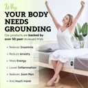 GroundingWell Grounding Sheet, Fits All Bed Sizes, Organic Cotton + Silver Fiber, 20" x 104"