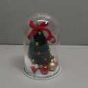 Christmas Decorations Table Centerpieces, Christmas Tree with Ornaments in Dome Cloche, Xmas Winter Tabletop Decor for Tiered Tray Shelf Mantel Fireplace Coffee Table Office Desk Holiday Decoration (Gifts)