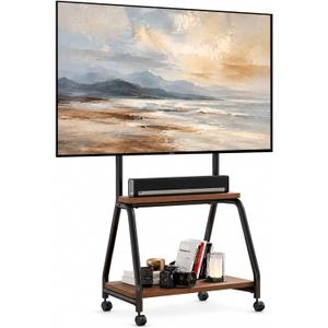 Mobile TV Stand with Wheels, Rolling Easel TV Cart for 32"-65" TVs
