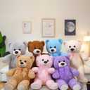 Teddy Bear Stuffed Animal 16'' Small Teddy Bear Plush Toy Gift for Valentine Christmas Birthday White