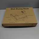 Dish Drying Rack Kitchen - Dish Racks for Kitchen Counter Space-Saving, Dish Drainer with Automatic Drain and Adjustable Spout, Dishwasher Rack with Cutlery Holder, 16.5" D x 11.6" W x 6.6" H (1 Tier - Black)