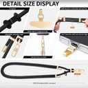 Designer Cell Phone Wrist Strap, Anti-Lost Lanyard Wristlet Charm for iPhone 17 Pro Max&Most Cellphones, Leather Bracelet