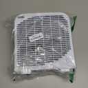 EZ-CHILL 9" Electric Portable 2-Speed, Quiet Box Fan, Ideal for Home, Bedroom, Dorm, & Office, BP-9B (White)