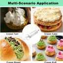 Hendiy Cake Decorating Set, Cupcake Icing Piping Kit, Frosting Piping Injector Kit with 6 Icing Nozzles, Dessert Decorating Gun for DIY Cake Decorator, White