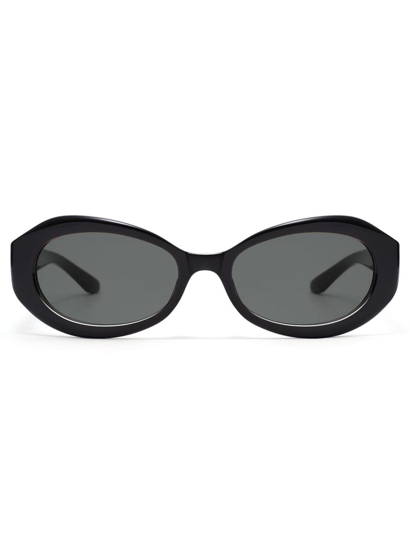 Appassal Retro Oval Sunglasses for Women Men Trendy 90s Round Sunnies AP3751,Black/Grey