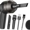 New Cordless Mini Computer Vacuum, Portable Vacuum Cleaner Keyboard Cleaner Kit - Cleaning Dust, Hairs, Crumbs, Scraps, Ash for Laptop, Keyboard, Computer,Car, Pet House, Sewing Machine (Black-brushed Motor)