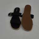 KENSIE Flora Espadrille Slide Sandal In Black 8.5