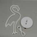 Pink Flamingo LED Neon Light Sign for Bedroom & Girls Room Decor - USB/Battery Operation Night Lights with Pedestal (Multicolored)