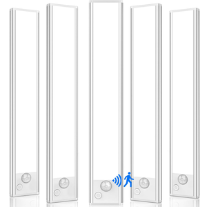 VerRon 5-Pack Under Cabinet Lighting, Upgraded 2200mAh Rechargeable Under Cabinet Lights Wireless, LED Motion Sensor Light Indoor Closet Lights Under-Counter Light Fixtures for Kitchen, Hallway, 10in