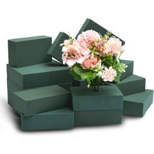 GNRZZT 20 PCS Floral Foam Blocks, 5.5"L x 3.1"W x 1.7"H Green Dry & Wet Flower Foam for Fresh and Artificial Flowers, Plant Foam for Wedding, Birthdays, Pary, Home Decorations
