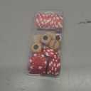 Left Right Center Dice Game Set, Upgrade Right Left Center Dice Game Set with 3 Pcs Beech Wood Dices + 40 Pcs Red Poker Chips