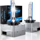 D3S HID Bulbs, 8000K White Blue 35W High/Low Beam, Replacement 66340 42403 42302 42302C1 Xenon Bulbs, UV Resistant, Pack of 2