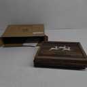 Wood Christmas Tree Collar, Wooden Hexagon Tree Base Cover, Handcrafted Natural Wooden Tree Ring, Vintage Weathered Tree Skirt for Xmas Decor, Rustic (Archaize)