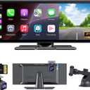 Carplay Screen for Car 10.26" HD IPS Wireless Compatible with Apple Carplay & Android Auto,Touch Car Play Screen with SuperLink,4K Dash Cam,1080p Backup Camera,Loop Recording,Bluetooth Audio,GPS,Siri