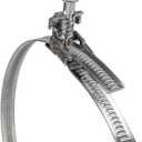 6" Inch Ducting Clamp - 10 Pieces of Adjustable Stainless Steel Duct Hose Clamps with Worm Gear - Wide Diameter Range Fastener for Flexible Ducting (Pack of 10)