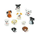 LiQunSweet 10 pcs 10 Styles Lovely Dog Theme Lampwork Beads Pet Animals Glass Beads for DIY Jewelry Making Bracelet Necklace Earring Crafts Bag Keychian Decor