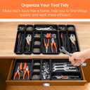 45 Pack Tool Box Organizer Tray Divider, Toolbox Desk Drawer Organizer,Garage Organization Storage for Rolling Tool Chest Cart Cabinet Workbench Workshop Small Parts Widget Tool Organizer Black