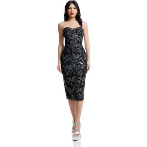 Irina Sequin Strapless Cocktail Dress Midi Dress XXL
